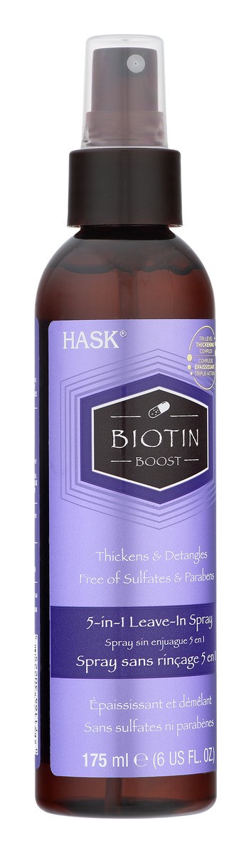 slide 9 of 10, Hask Biotin Boost 5-In-1 Leave-In Spray Conditioner, 6 fl oz