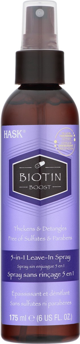 slide 7 of 10, Hask Biotin Boost 5-In-1 Leave-In Spray Conditioner, 6 fl oz