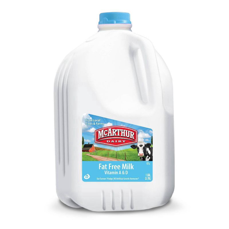 slide 2 of 2, McArthur Dairy Fat Free Milk 1 gal, 1 gal