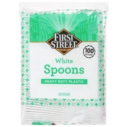 First Street Heavy Duty White Spoons