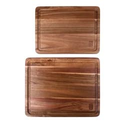 Grand Gourmet Acacia Cutting Board, 10 in x 13 in,12 in x 15 in, 2 Pieces