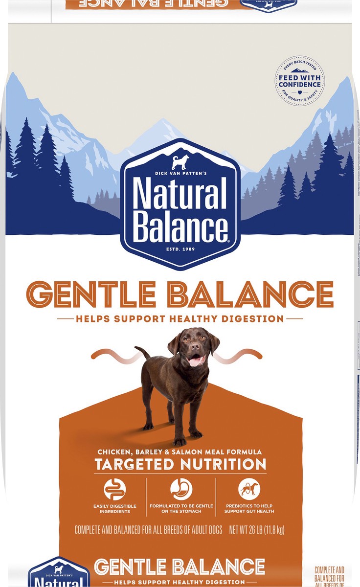 slide 1 of 10, Natural Balance Gentle Balance Chicken, Barley & Salmon Meal Formula Dog Food 26 lb, 26 lb