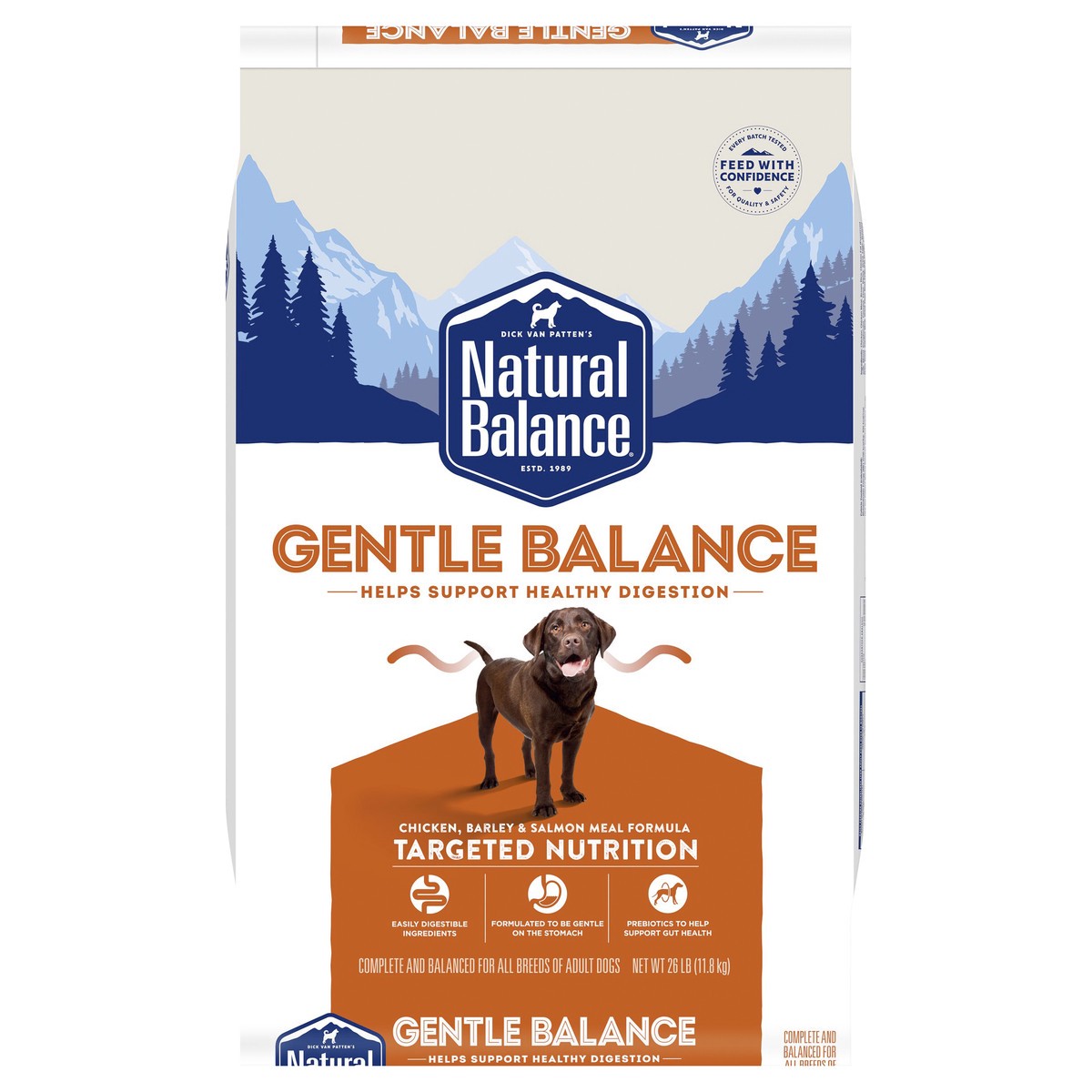 slide 9 of 10, Natural Balance Gentle Balance Chicken, Barley & Salmon Meal Formula Dog Food 26 lb, 26 lb