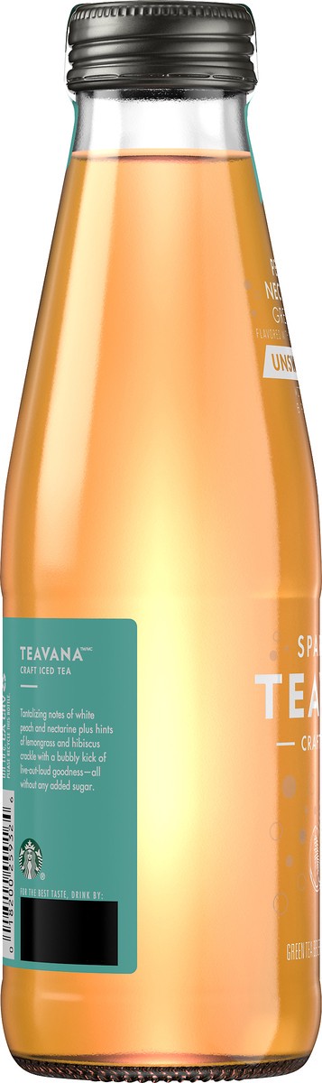 slide 5 of 8, Teavana™ Craft Iced Tea, Unsweetened Sparkling Peach Nectarine Green Tea, 14.5 fl. oz. Bottle, 14.50 fl oz