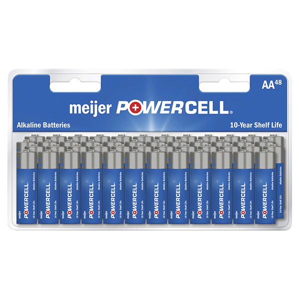 slide 1 of 1, Meijer Powercell Battery AA - 48 Pack, 1 ct