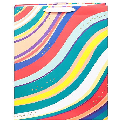 slide 1 of 1, American Greetings Multicolored Stripes Extra Large Gift Bag - Each, 1 ct