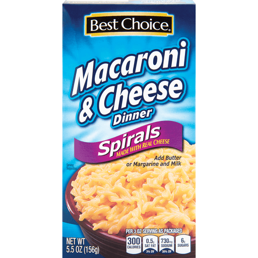 slide 1 of 1, Best Choice Spiral Macaroni & Cheese, 5.5 oz