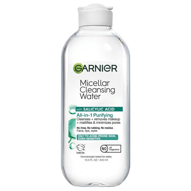 slide 1 of 7, Garnier Micellar Cleansing Water with Salicylic Acid 13.5 fl oz, 13.5 fl oz