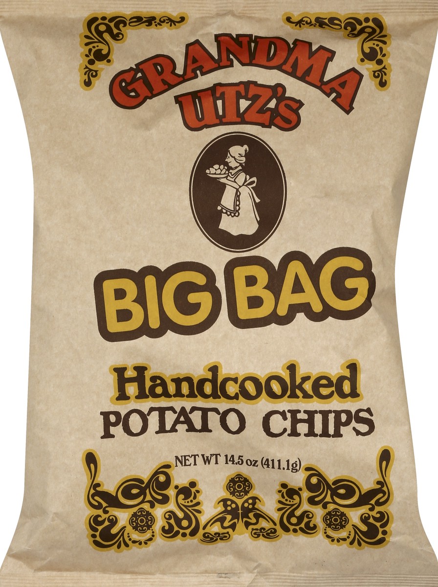 slide 5 of 5, Grandma Utz's Potato Chips, Handcooked, Big Bag, 14.5 oz