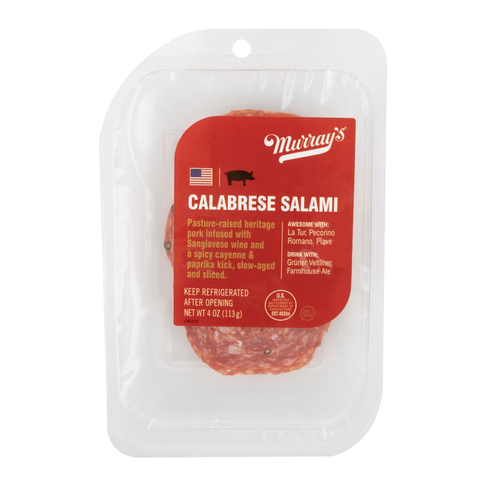 slide 1 of 1, Murray's Calabrese Sliced Salami, 4 oz