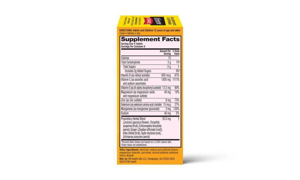 slide 6 of 8, Airborne Citrus Vitamin C Immune Support Supplement Chewable Tablets, 32 ct
