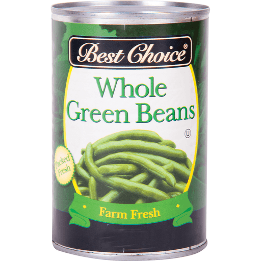 slide 1 of 1, Best Choice Whole Green Beans, 14.5 oz