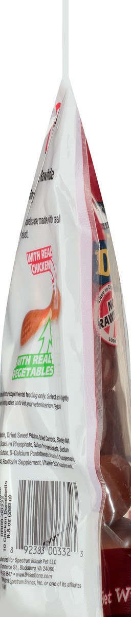 slide 2 of 9, DreamBone with Chicken & Vegetables Triple Flavor Dumbbells Dog Chews with Chicken & Vegetables 10 ea, 10 ct