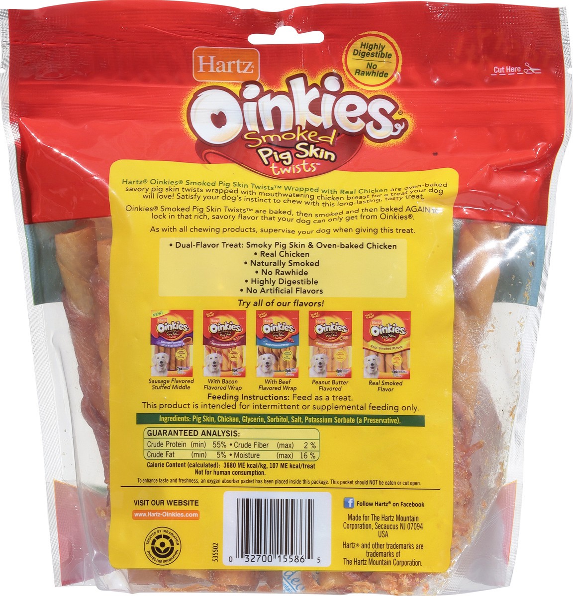 slide 12 of 14, Oinkies Twists Pig Skin Smoked Chews for Dogs 16 ea, 16 ct