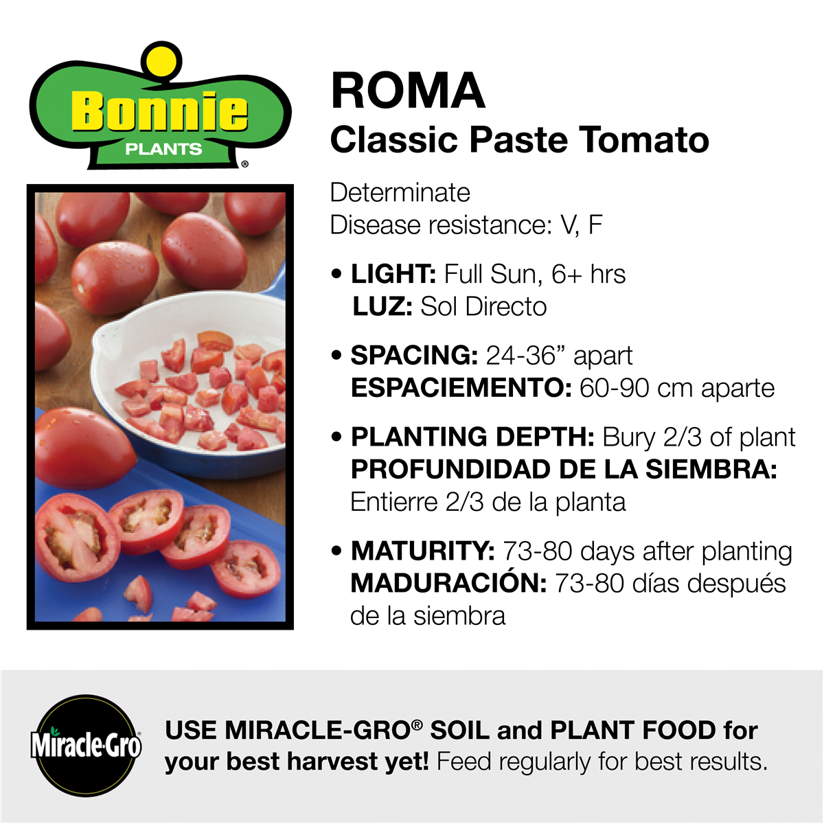 slide 3 of 9, Bonnie Plants Tomato - Roma, 19.3 oz