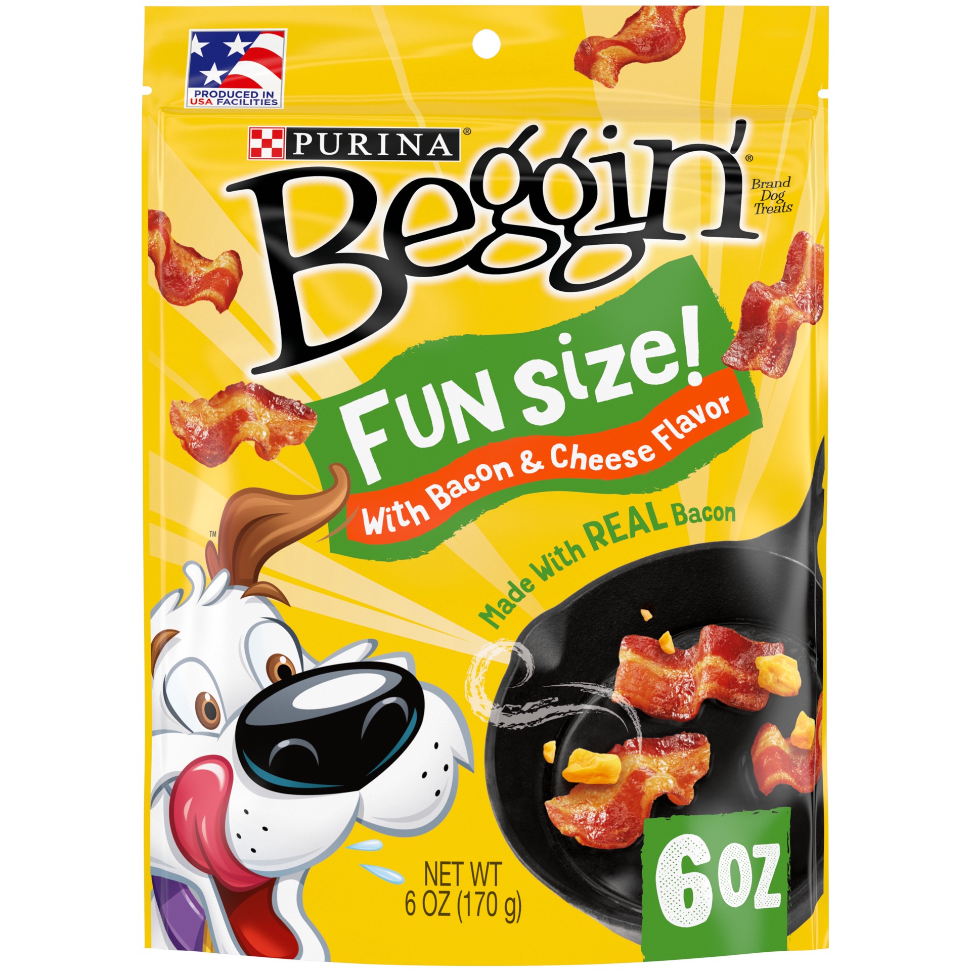 slide 1 of 9, Beggin' Purina Beggin' Dog Treats, Fun Size With Bacon and Cheese Flavor, 6 oz