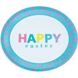 Destination Holiday Happy Easter Oval Paper Plates