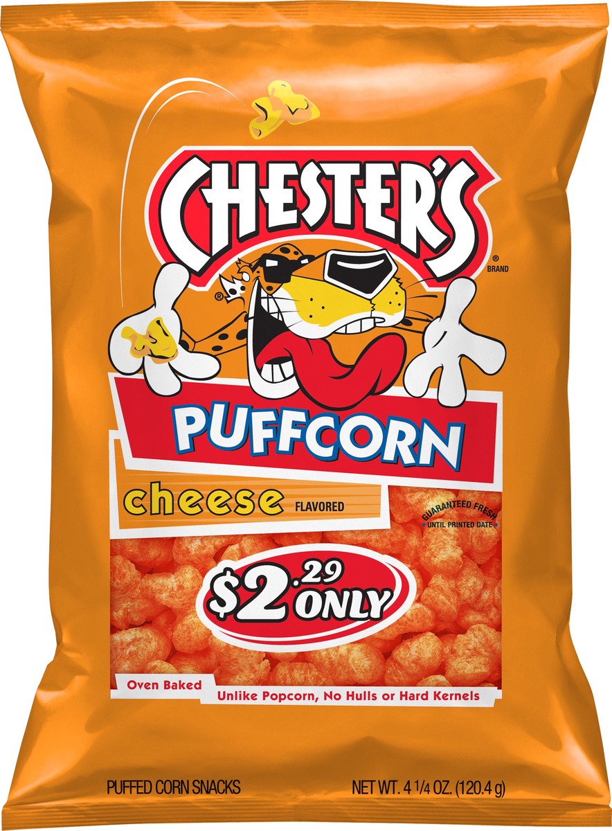 slide 1 of 3, Chester's Cheese Flavored Puffed Corn Snacks 4.25 oz, 4.25 oz