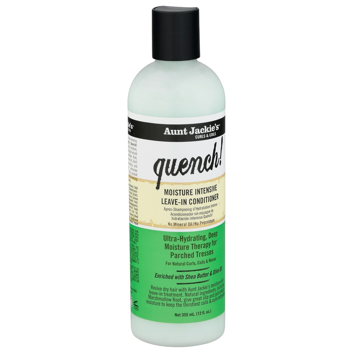 slide 7 of 9, Aunt Jackie's Quench Moisture Intensive Leave In Conditioner, 12 fl oz