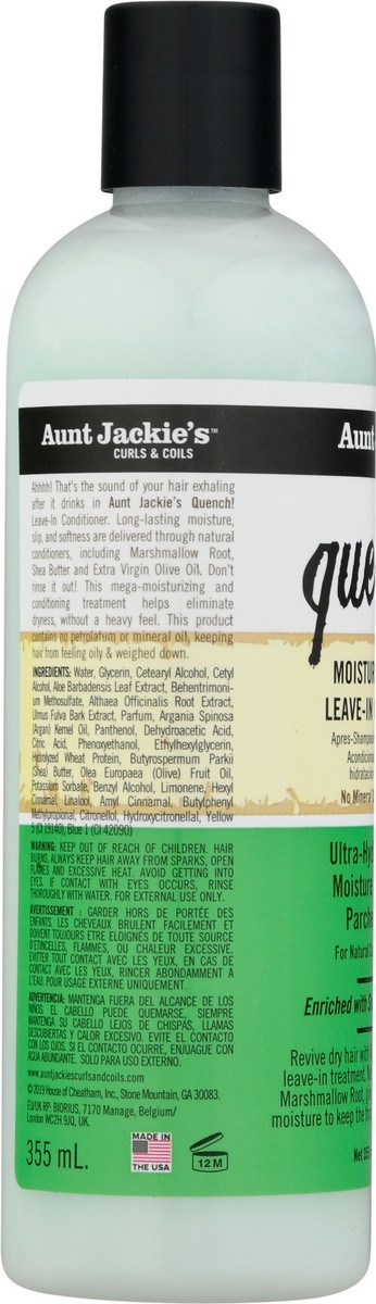 slide 6 of 9, Aunt Jackie's Quench Moisture Intensive Leave In Conditioner, 12 fl oz