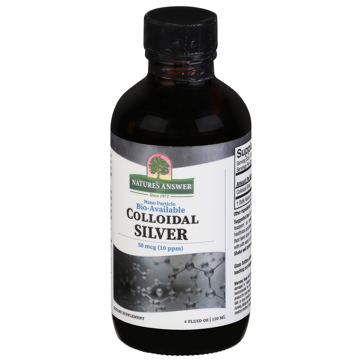 slide 2 of 9, Nature's Answer 50 mcg Colloidal Silver 4 fl oz, 4 fl oz