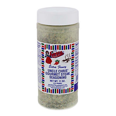 slide 1 of 1, Fiesta Extra Fancy Uncle Chris' Gourmet Steak Seasoning 11 oz, 11 oz