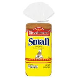 Stroehmann's Bakeries Small Bread, 16 oz, Plain White Bread, Bag