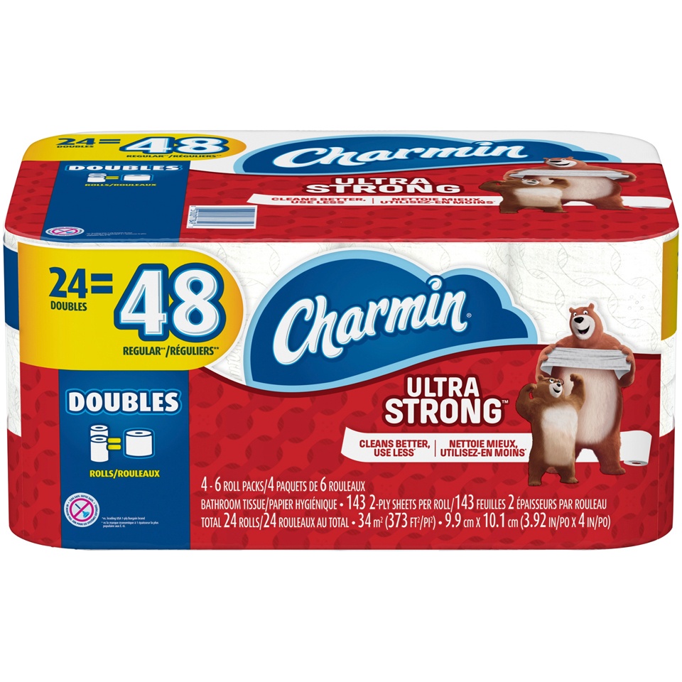 slide 1 of 1, Charmin Ultra Strong Dbl Roll, 24 ct