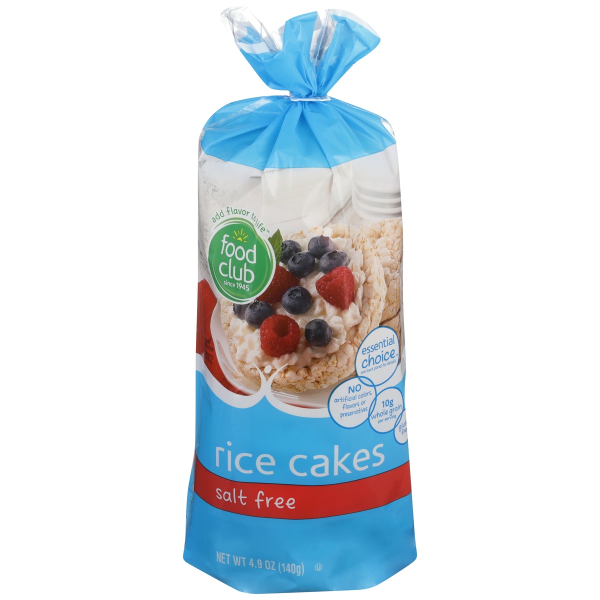 slide 1 of 1, Food Club Salt Free Rice Cakes, 4.9 oz