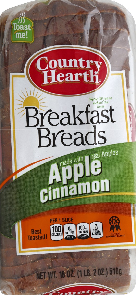 slide 3 of 7, Village Hearth Apple Cinnamon Bread 18 oz, 18 oz