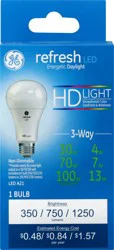 GE Refresh 30/70/100 Watts Daylight 3-Way LED A21 Light Bulb 1 ea