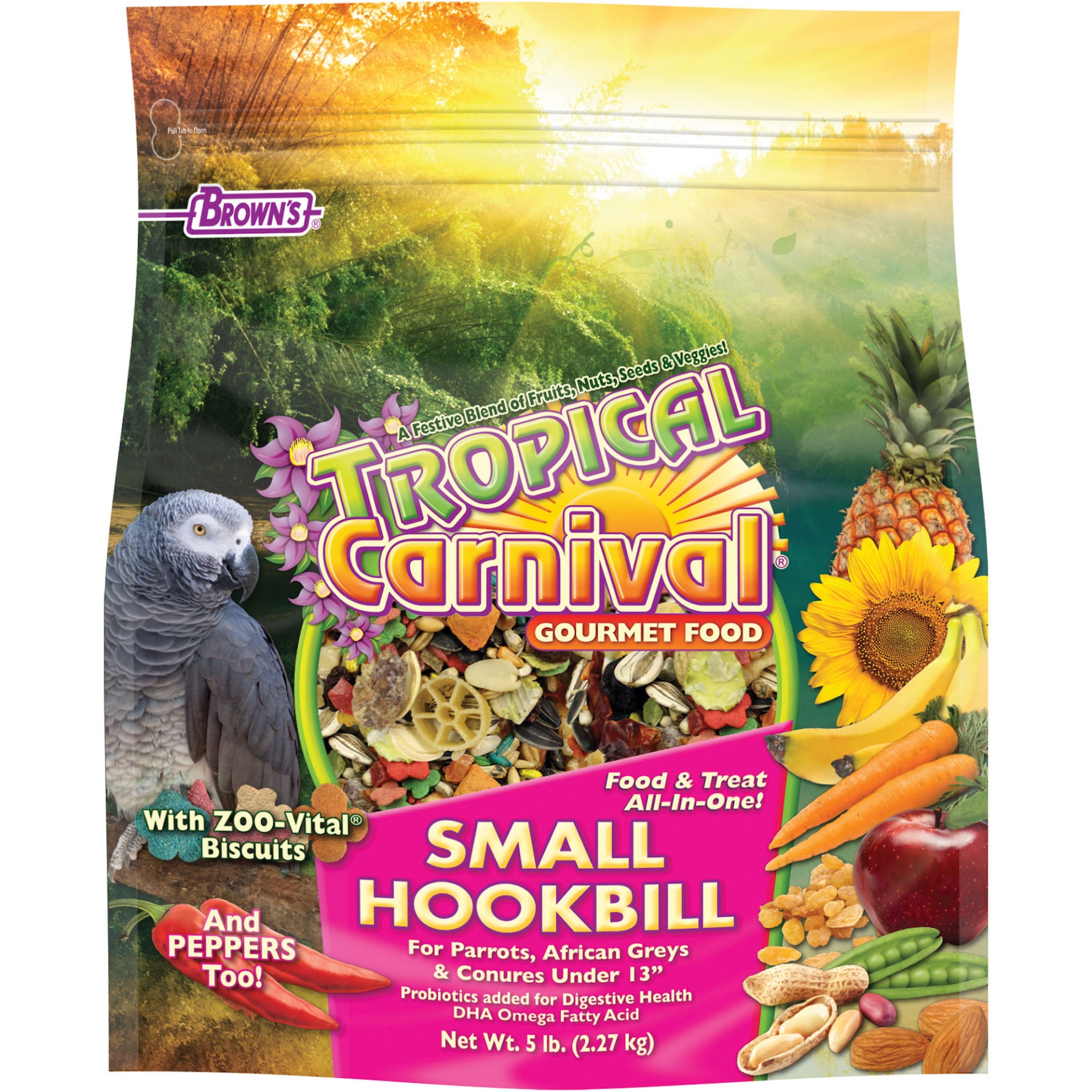 slide 1 of 1, Brown's Tropical Carnival Gourmet Small Hookbill Food, 5 lb