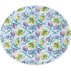 Destination Holiday Spring Floral Oval Paper Plates