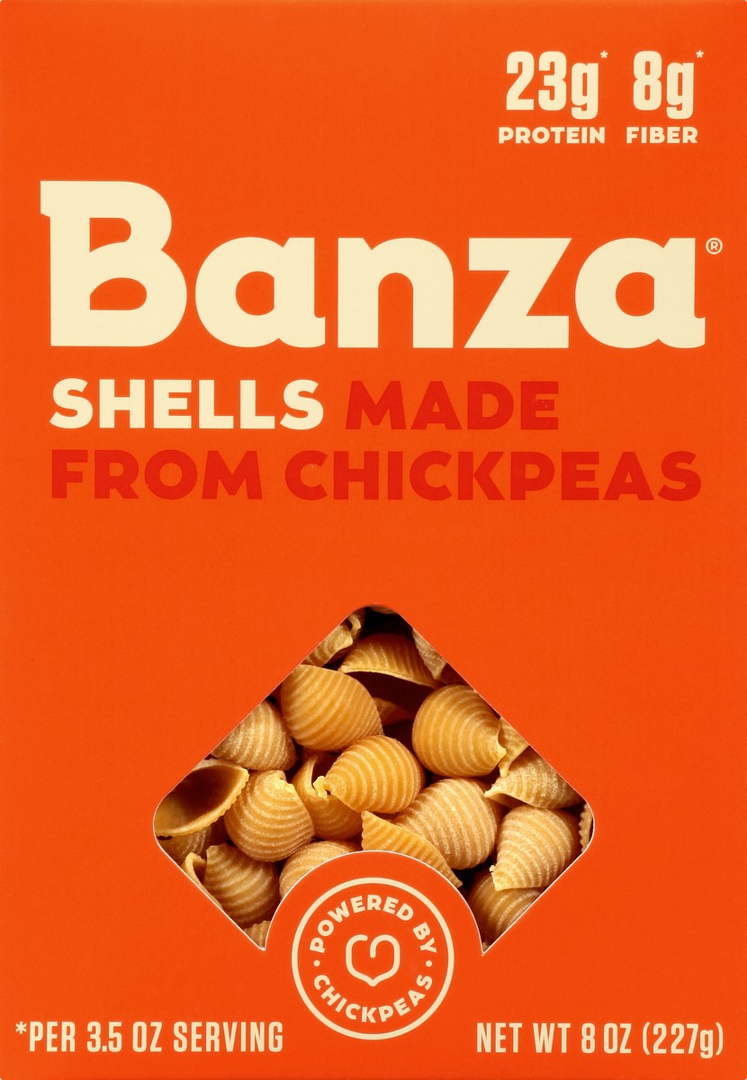 slide 9 of 11, Banza Chickpea Pasta Shells, 8 oz