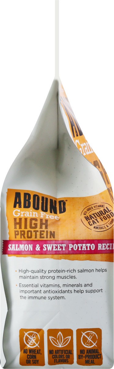 slide 7 of 9, Abound Grain Free High Protein Salmon & Sweet Potato Recipe Cat Food 48 oz, 48 oz