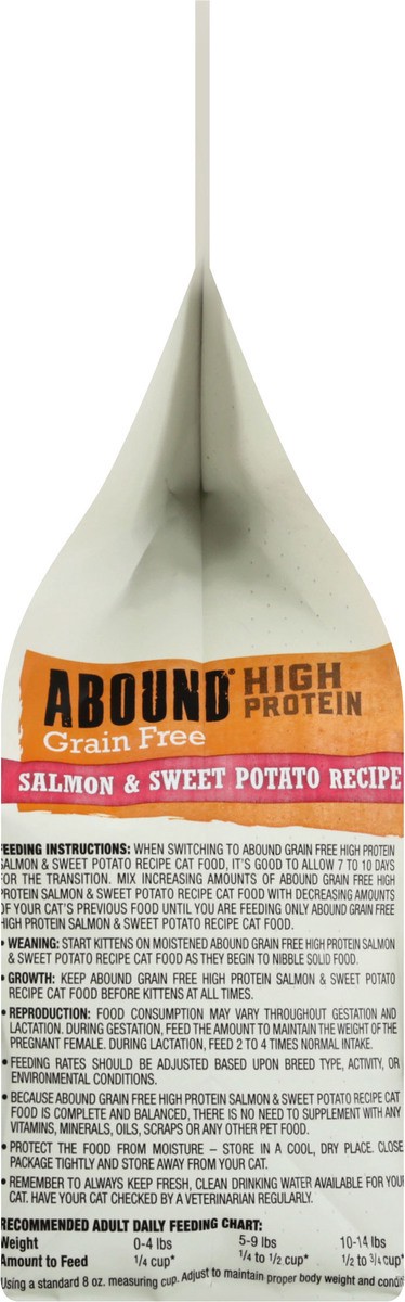 slide 8 of 9, Abound Grain Free High Protein Salmon & Sweet Potato Recipe Cat Food 48 oz, 48 oz