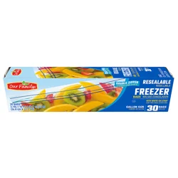 Our Family Gallon Resealable Freezer Storage Bags