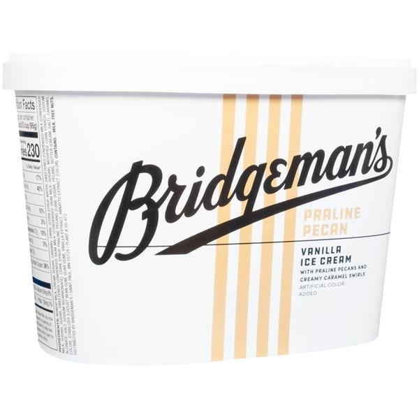 slide 1 of 1, Bridgeman's Praline Pecan Vanilla Ice Cream, 48 fl oz