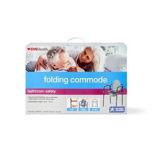 slide 1 of 1, CVS Health Folding Commode, 1 ct