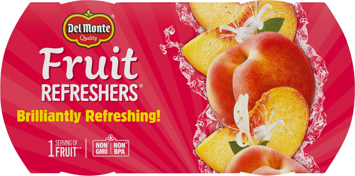 slide 7 of 7, Del Monte Delmonte Fruit Refreshers Peach Honeysuckle 2-7 oz., Cup, 2 ct
