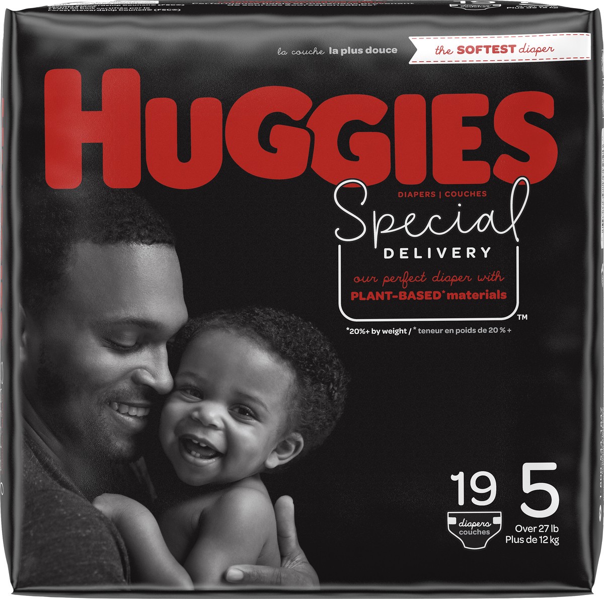 slide 8 of 8, Huggies Special Delivery Hypoallergenic Baby Diapers, Fragrance Free, Size 5, 19 Ct, 19 ct