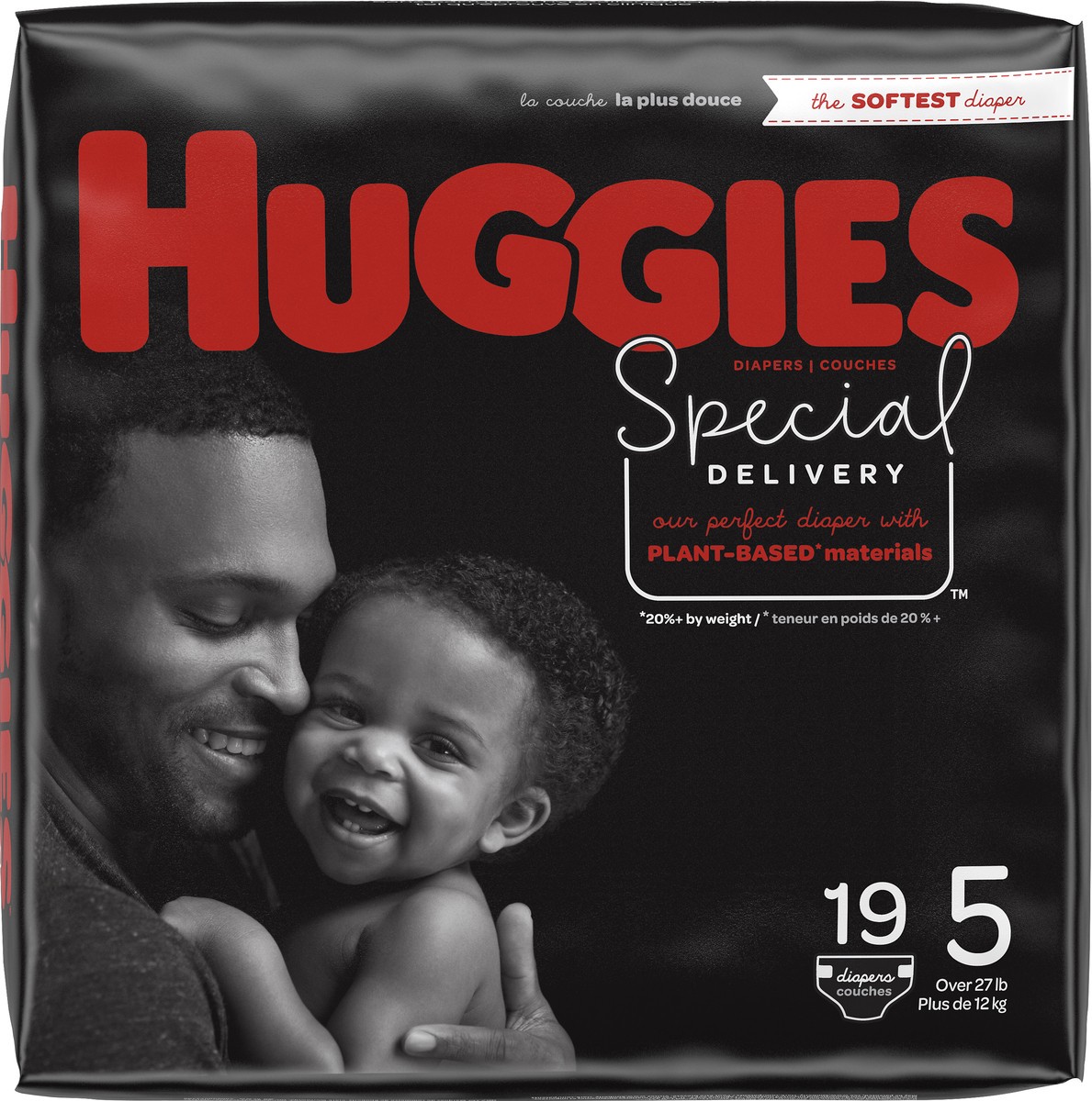 slide 3 of 8, Huggies Special Delivery Hypoallergenic Baby Diapers, Fragrance Free, Size 5, 19 Ct, 19 ct