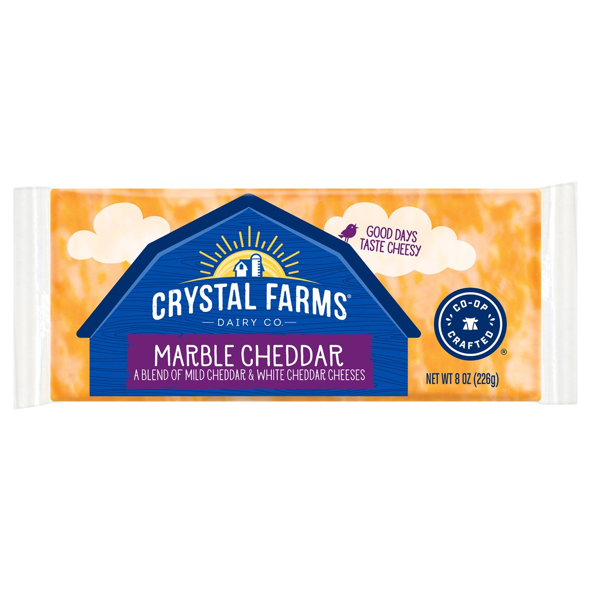 slide 3 of 6, Crystal Farms Marble Cheddar, 1 ct