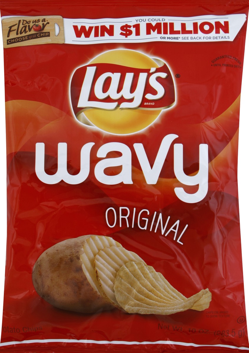 slide 5 of 6, Lay's Wavy Original Potato Chips, 10 oz