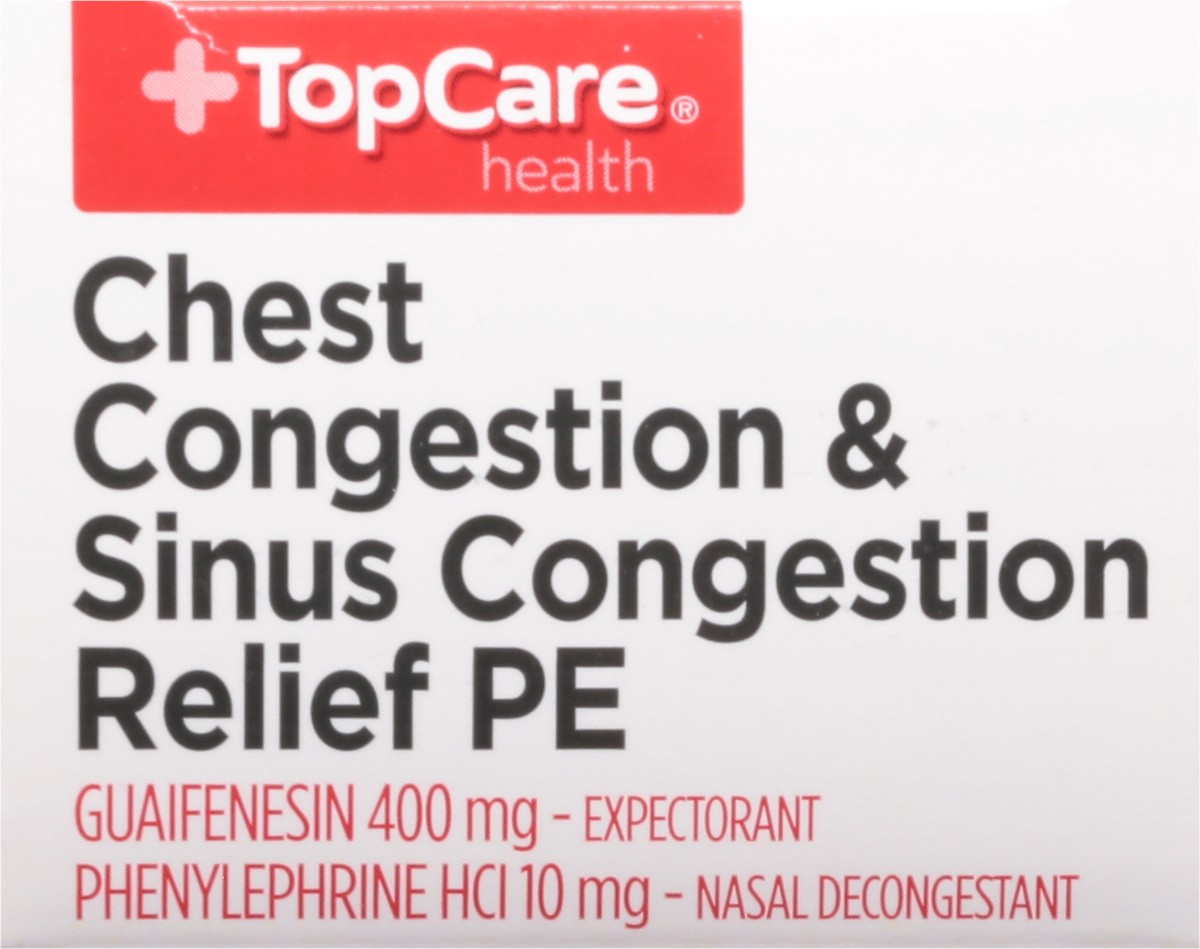 slide 6 of 9, TopCare Health Chest Congestion & Sinus Congestion Relief PE 50 Caplets, 50 ct