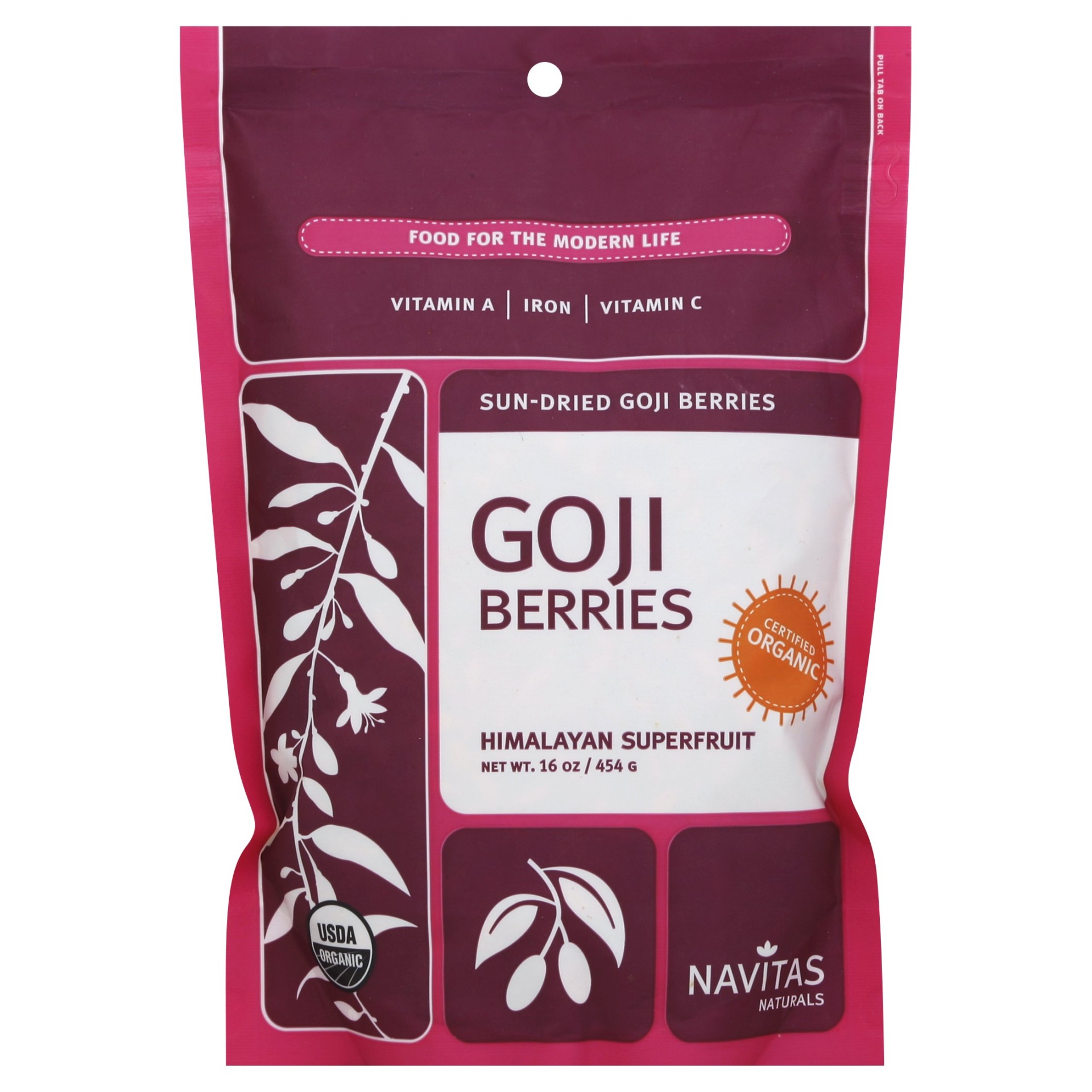 slide 1 of 4, Navitas Goji Berries 16 oz, 16 oz