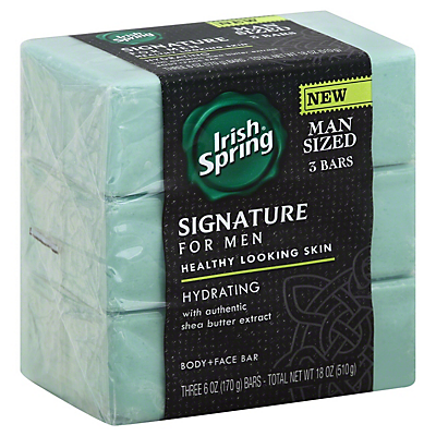 slide 1 of 1, Irish Spring Signature for Men Hydrating Bar Soap, 3 ct