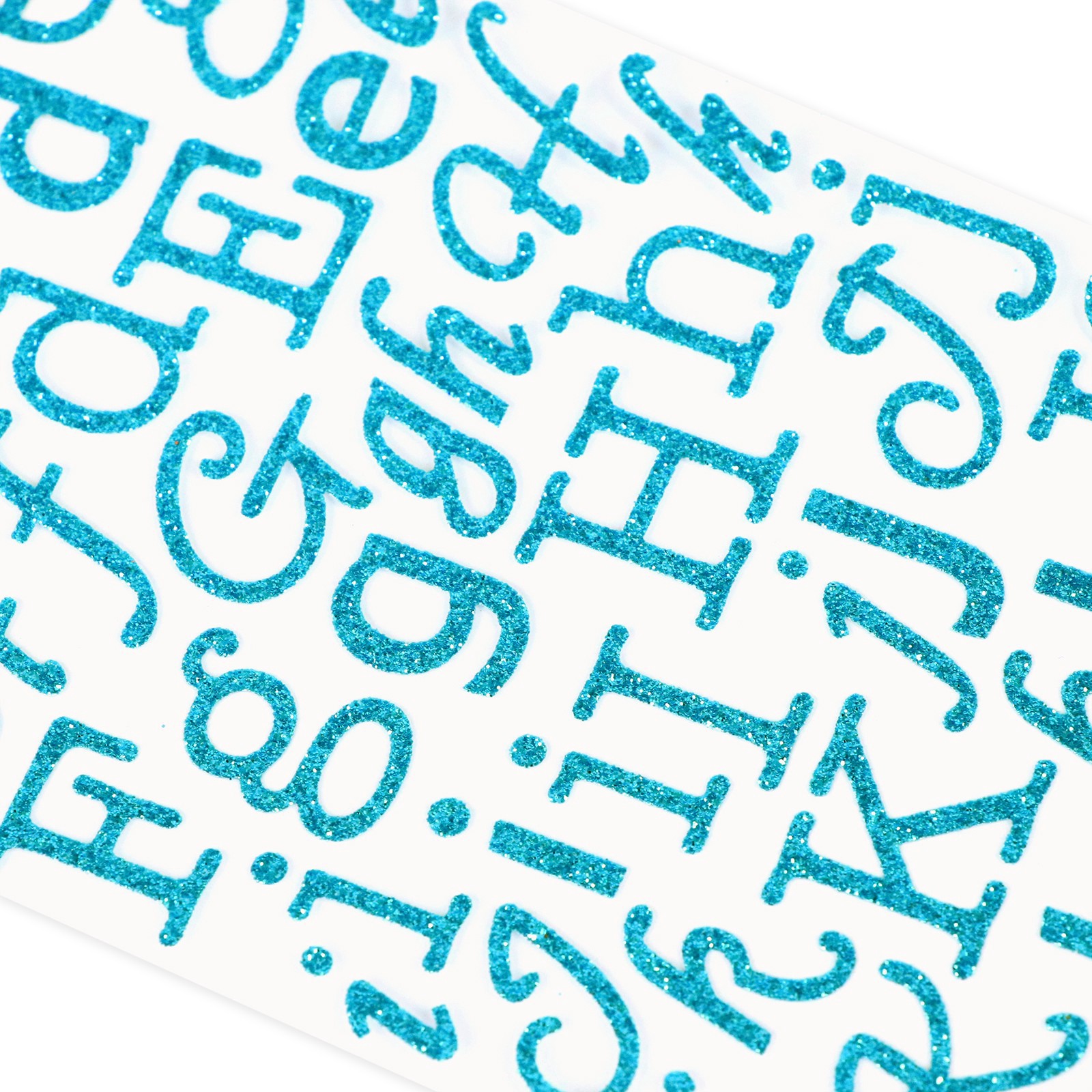 slide 4 of 5, Teal Glitter Alphabet Stickers By Recollections, 3.93 in x 12 in