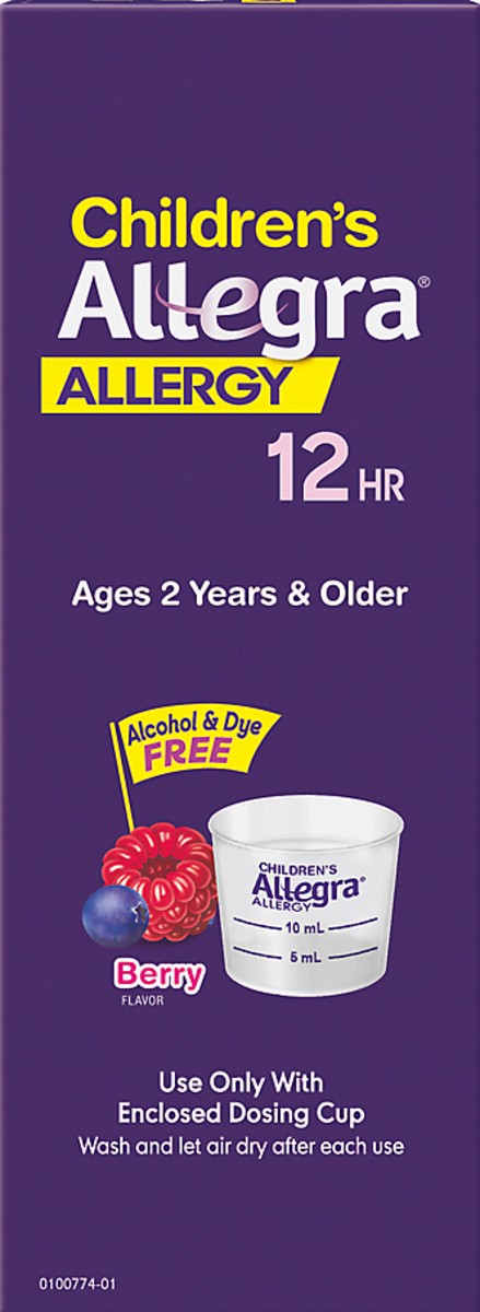 slide 2 of 9, Allegra Value Size Liquid 12 Hr Non-Drowsy Children's Berry Flavor Allergy 8 oz, 8 oz
