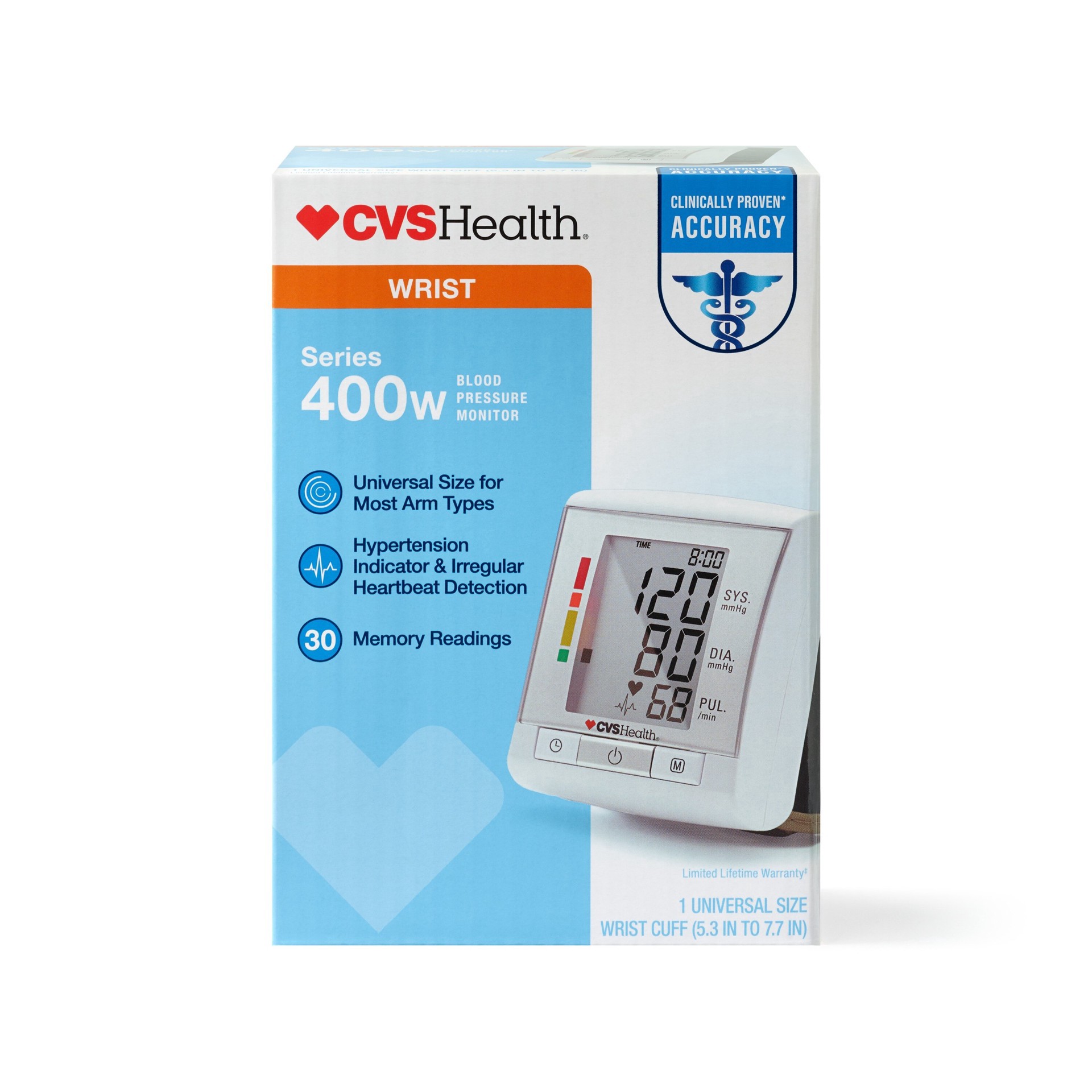 slide 1 of 1, Cvs Health Series 400W Wrist Blood Pressure Monitor, 1 ct